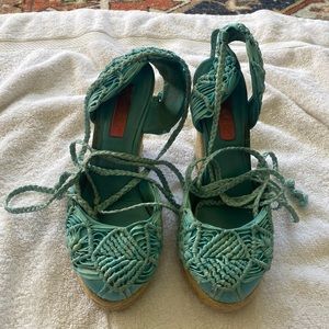 Betsey Johnson Teal Espadrilles